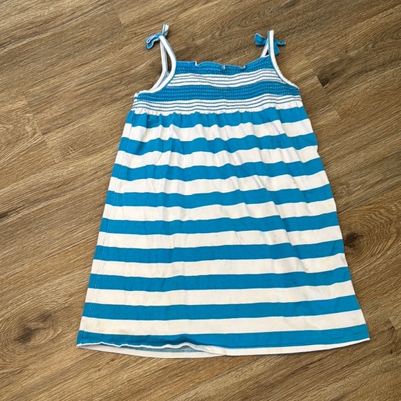 Okie Dokie Blue and White Striped Casual Dress - Picture 1 of 5